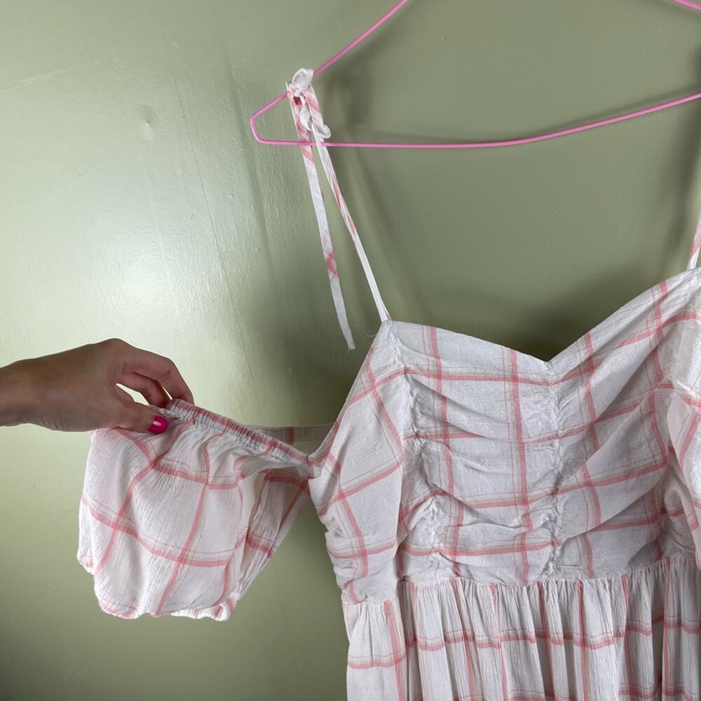 Universal Thread Windowpane Off The Shoulder Maxi… - image 4